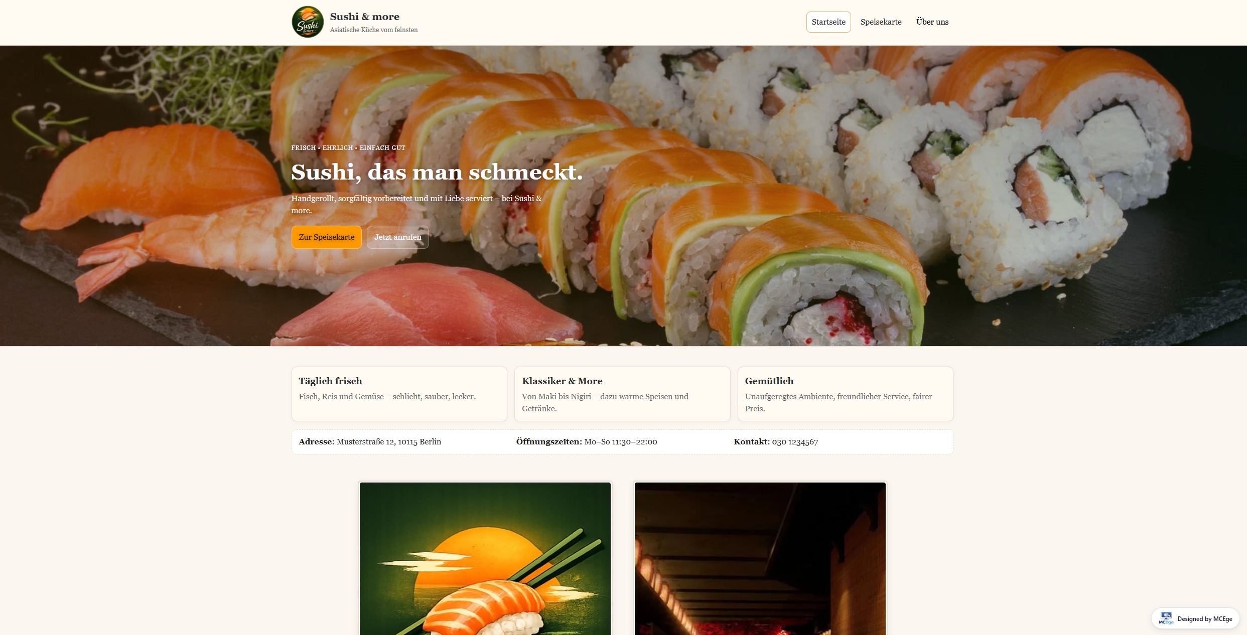 Beispiel 1 – Desktop Ansicht